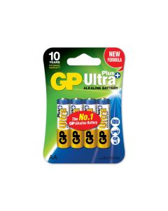 GP Ultra Plus Alkaline AA-batteri, 15AUP/LR6, 4-pakk