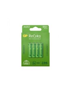 GP ReCyko AAA-batteri, 950mAh, 4-pk
