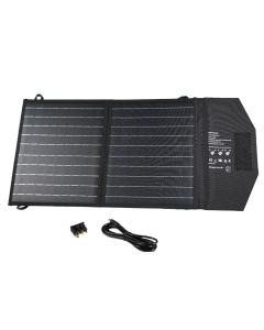 Solcellepanel 30Watt, sammenleggbart, 2-fold, sort