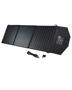  Solcellepanel 60Watt, sammenleggbart, 3-fold, sort
