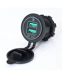 Dobbel hurtiglader USB QC 3.0 SM557 - Smart modul