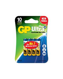 GP Ultra Plus Alkaline AAA-batteri, 24AUP/LR03, 4-pakk