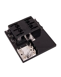 Strømfordelingsblokk for 6 flatstiftsikringer, 202-06U