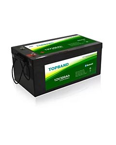 Lithium Batteri 12V 300Ah 200A BMS LiFePO4 Topband