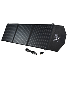 Solcellepanel 60Watt, sammenleggbart, 3-fold, sort