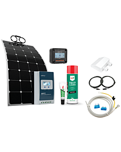 Solcellepakke for bobil båt og caravan 120W FLEKSIBELT