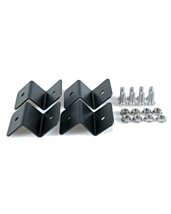 4 stk Enkle festebraketter for solcellepanel Sort