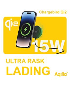 QC1 Qi2 Trådløs Lader Aqiila Chargebird 15W med bilfeste