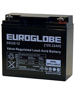 AGM 22Ah 12V Euroglobe EGC22-12 FLAT POL