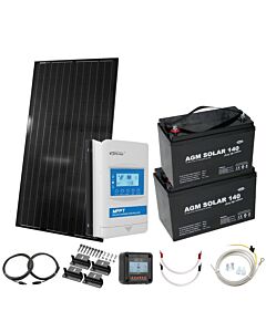 Solcellepakke 180W 12V 2xAGM
