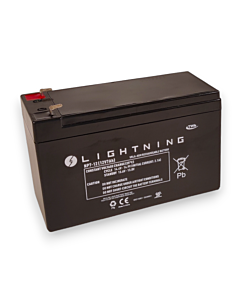 AGM Batteri: 7 AGM Lightning GP7, 12V 7Ah
