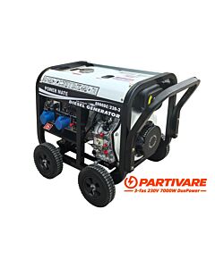Dieselaggregat 7000W 3-fas 230V el.start Duopower 8000DE