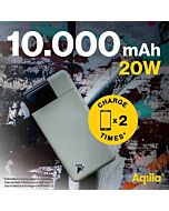 Powerbank 10000mAh 20W Aqiila Powerbird B10M Mose Grønn